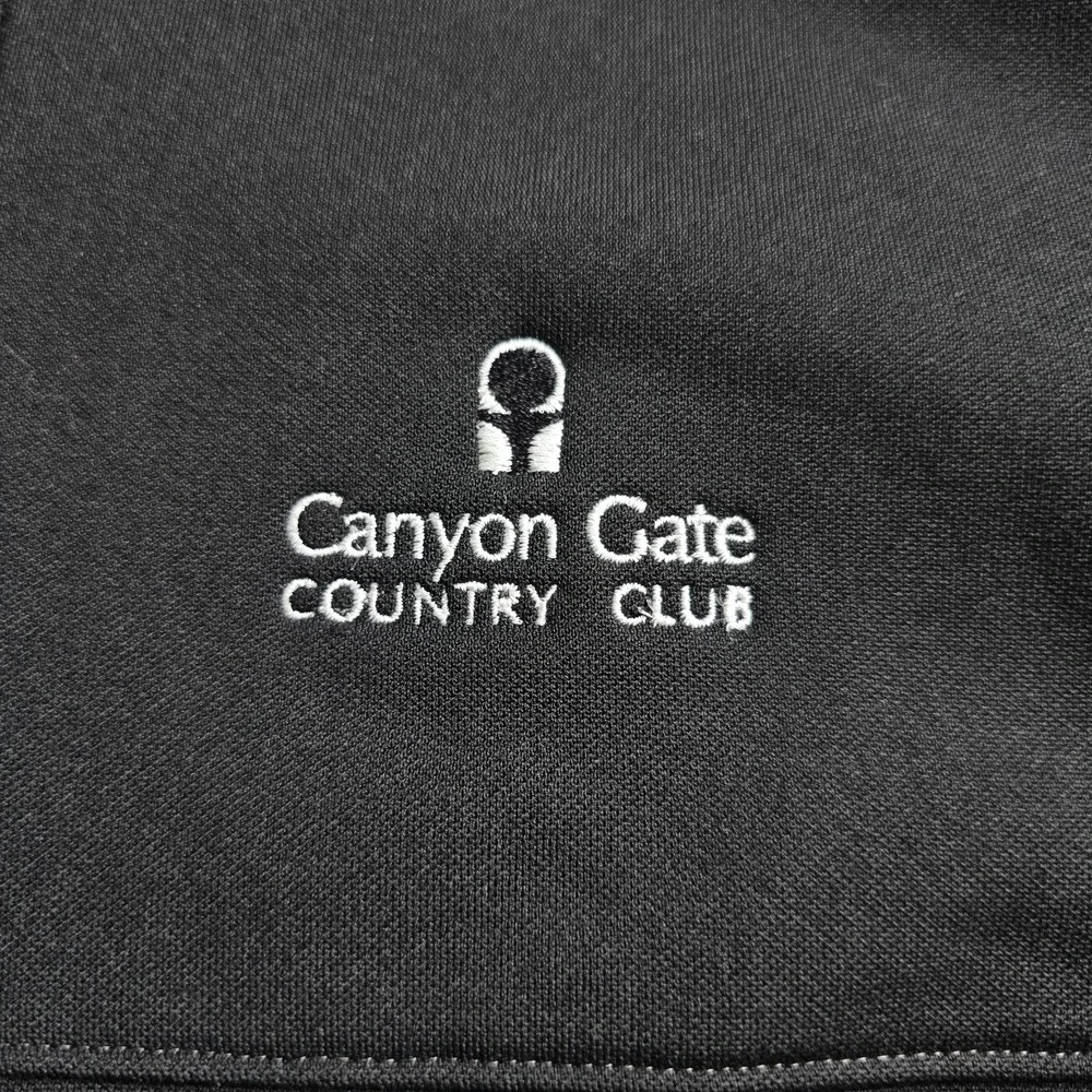 Footjoy Pique Sport Mid Layer 1/4 Zip Sweater Jacket Mens Small Black Gray Golf